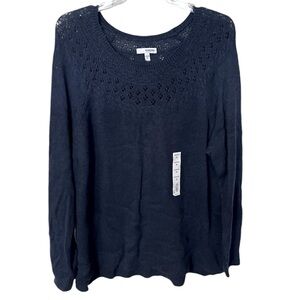 NWT Sonoma women's navy blue sweater size xl